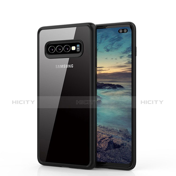 Carcasa Bumper Funda Silicona Transparente Espejo A02 para Samsung Galaxy S10 Plus Negro