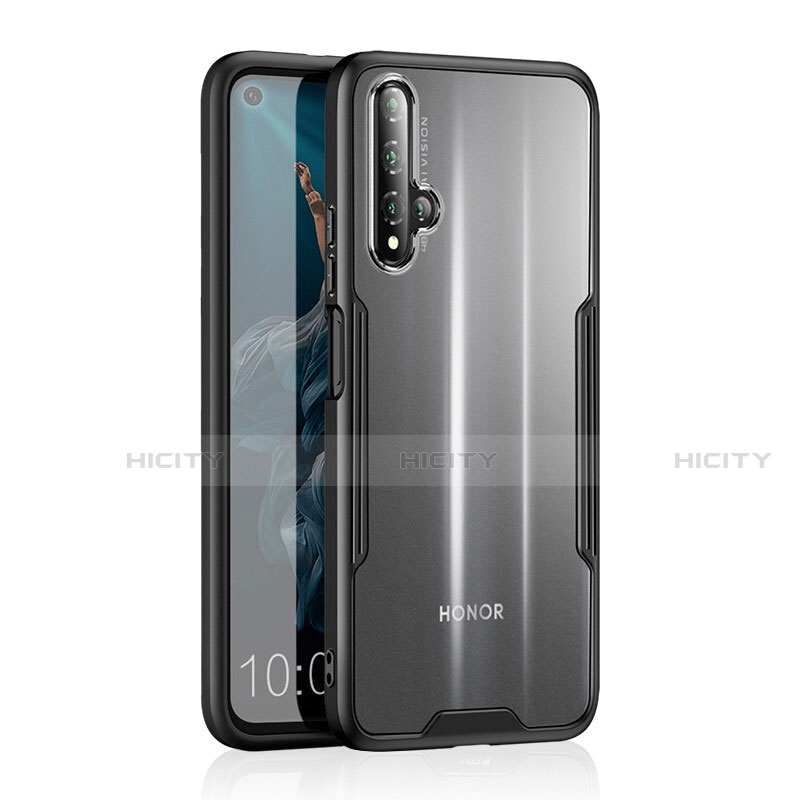 Carcasa Bumper Funda Silicona Transparente Espejo H01 para Huawei Honor 20 Negro