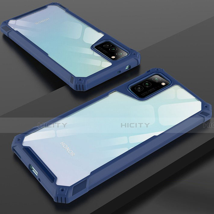 Carcasa Bumper Funda Silicona Transparente Espejo H01 para Huawei Honor View 30 5G Azul