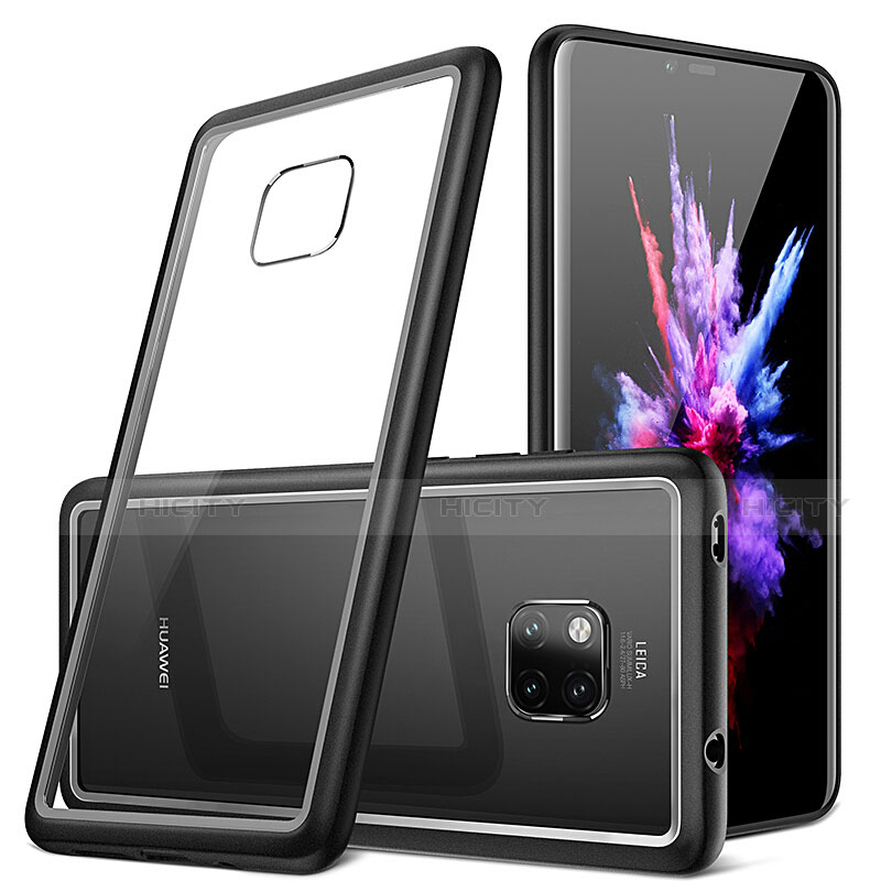 Carcasa Bumper Funda Silicona Transparente Espejo H01 para Huawei Mate 20 Pro Negro