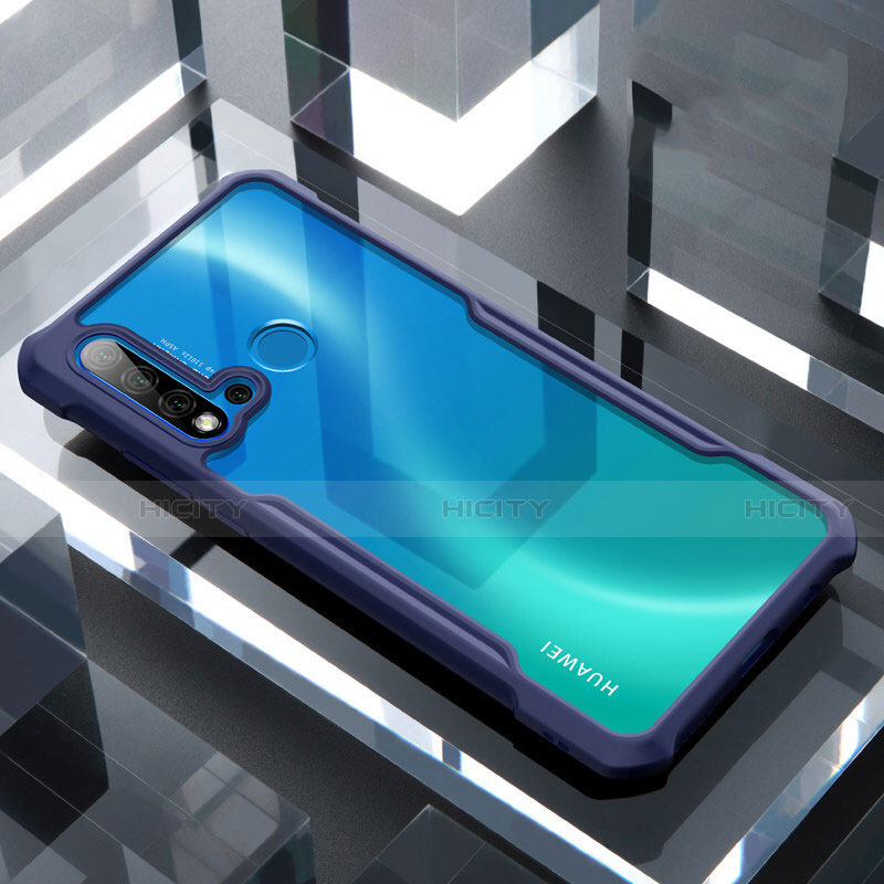 Carcasa Bumper Funda Silicona Transparente Espejo H01 para Huawei Nova 5i Azul
