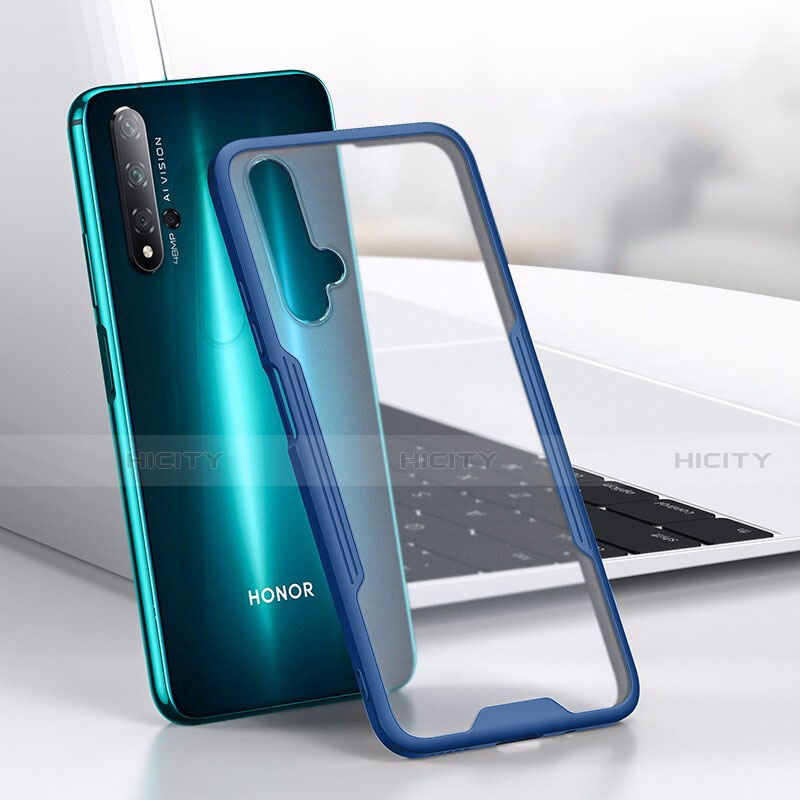 Carcasa Bumper Funda Silicona Transparente Espejo H01 para Huawei Nova 5T Azul