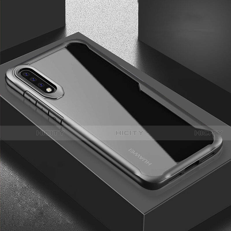 Carcasa Bumper Funda Silicona Transparente Espejo H01 para Huawei P20 Pro Negro