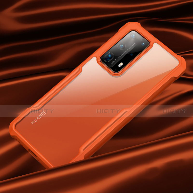 Carcasa Bumper Funda Silicona Transparente Espejo H01 para Huawei P40 Pro+ Plus Naranja