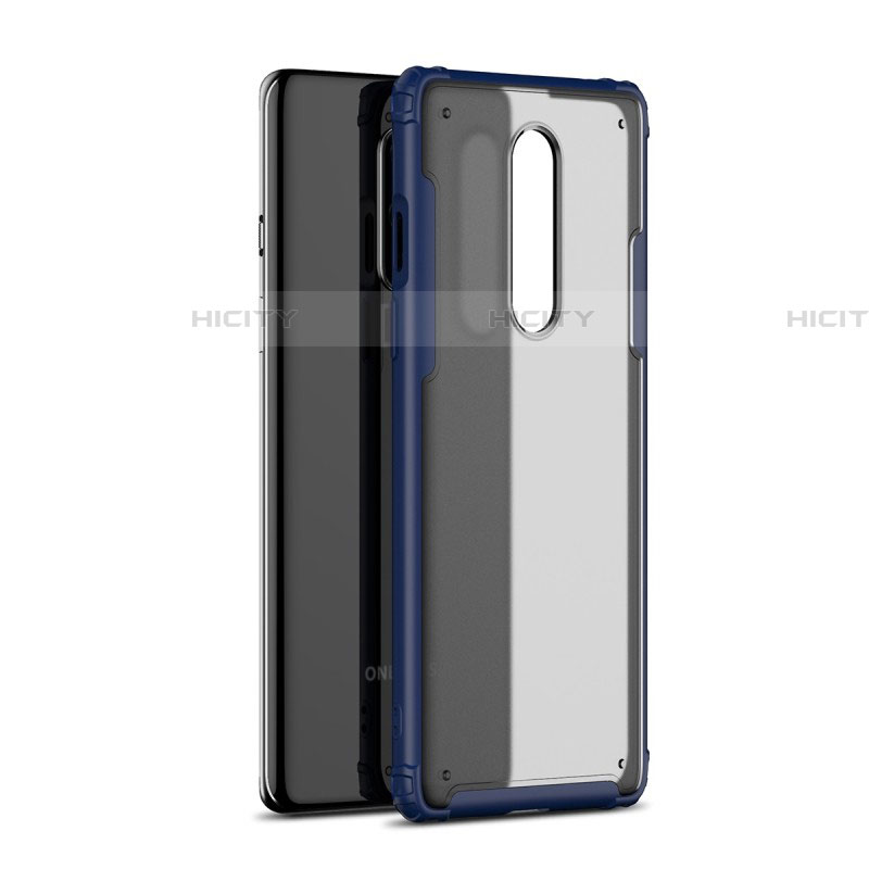 Carcasa Bumper Funda Silicona Transparente Espejo H01 para OnePlus 8 Azul