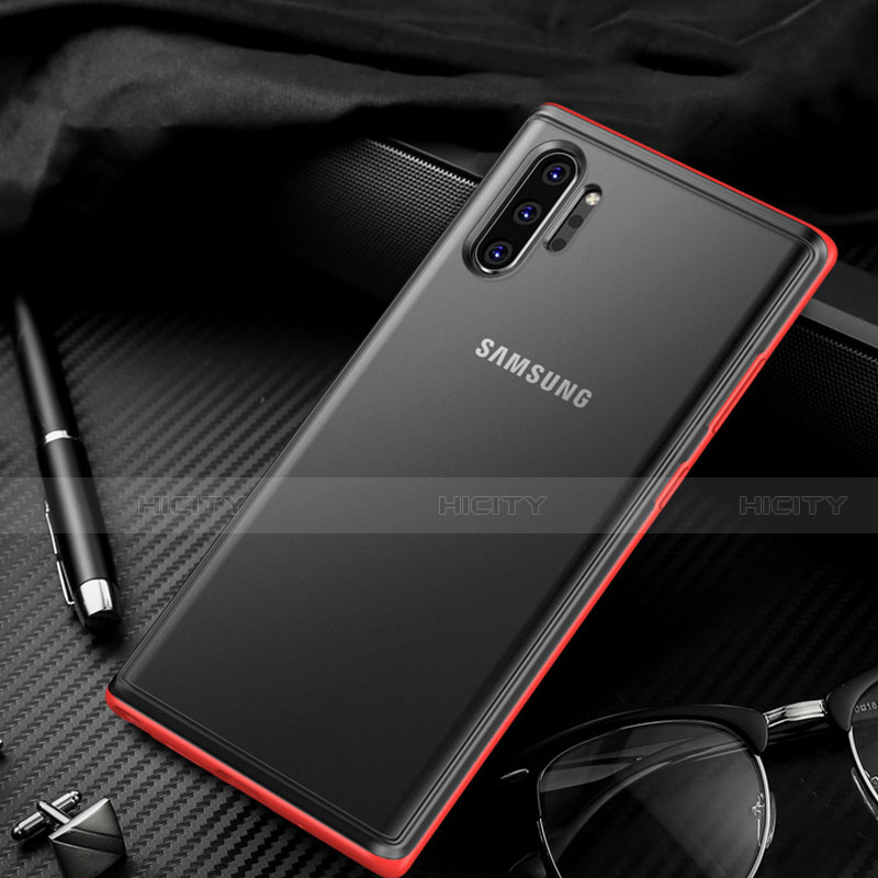 Carcasa Bumper Funda Silicona Transparente Espejo H01 para Samsung Galaxy Note 10 Plus 5G Rojo