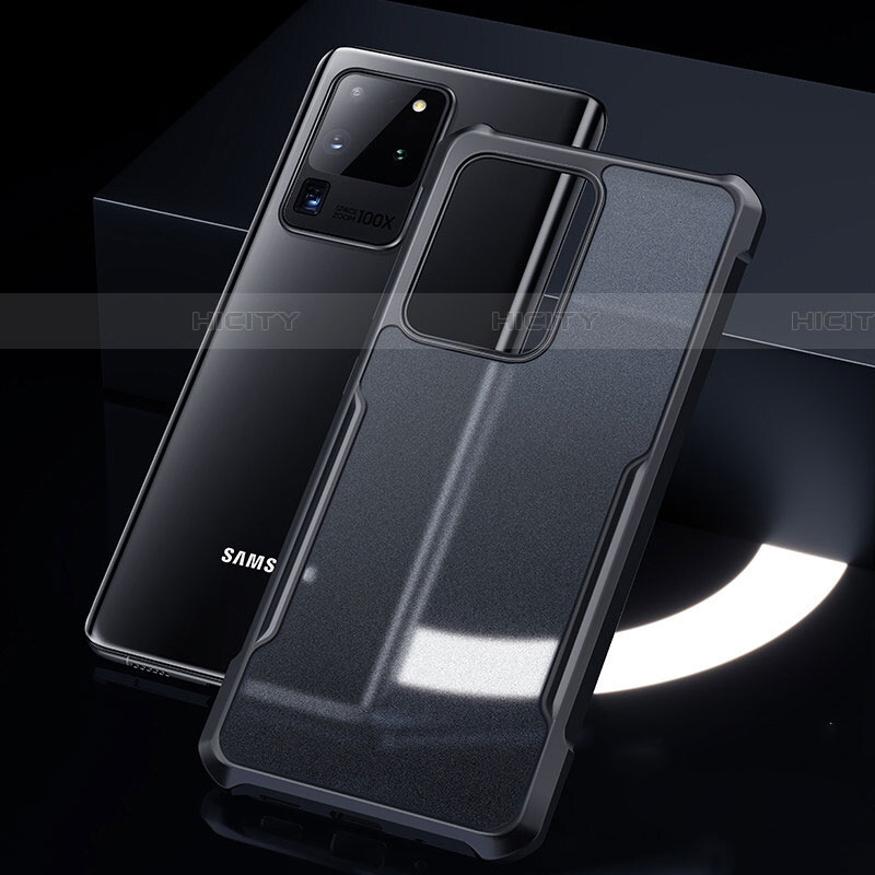 Carcasa Bumper Funda Silicona Transparente Espejo H01 para Samsung Galaxy S20 Ultra 5G Negro