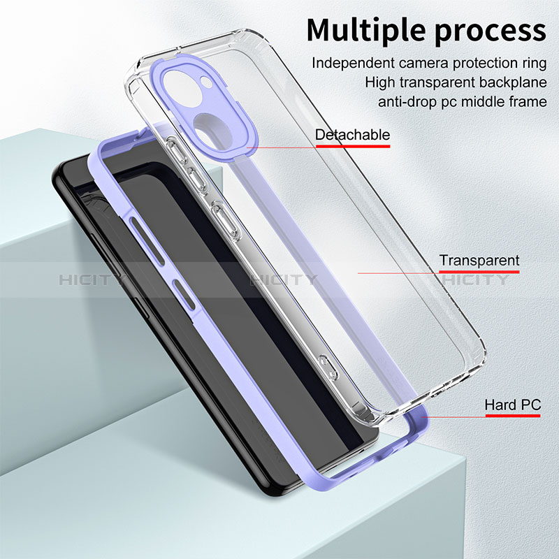 Carcasa Bumper Funda Silicona Transparente Espejo H01P para Realme 10 4G
