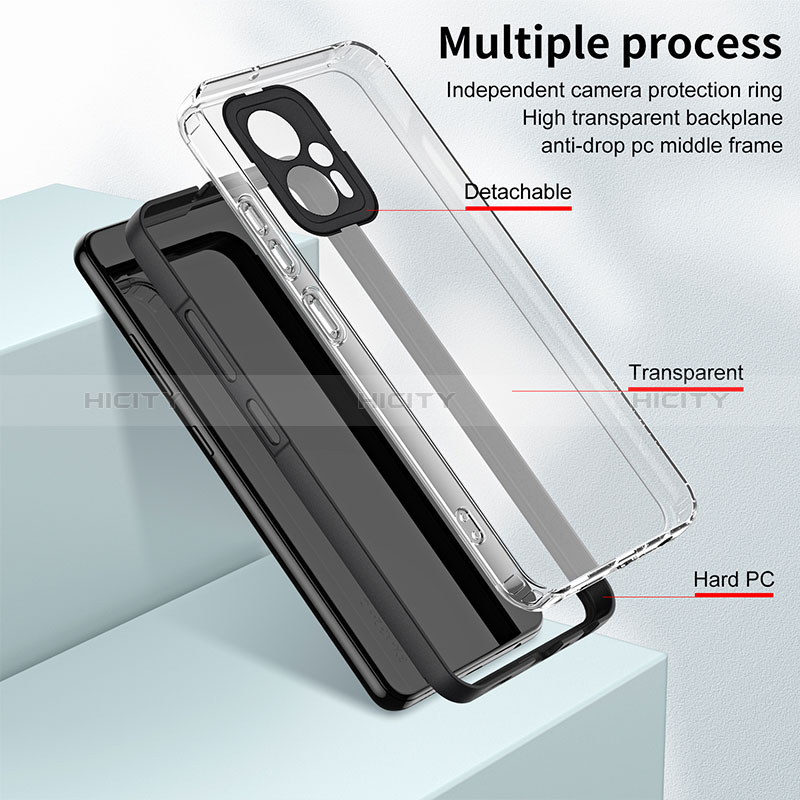 Carcasa Bumper Funda Silicona Transparente Espejo H01P para Xiaomi Redmi Note 11T Pro 5G