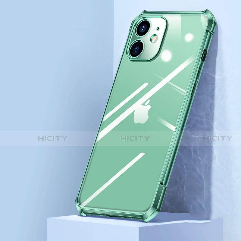 Carcasa Bumper Funda Silicona Transparente Espejo H02 para Apple iPhone 12 Verde