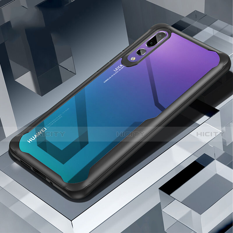 Carcasa Bumper Funda Silicona Transparente Espejo H02 para Huawei P20 Pro Negro