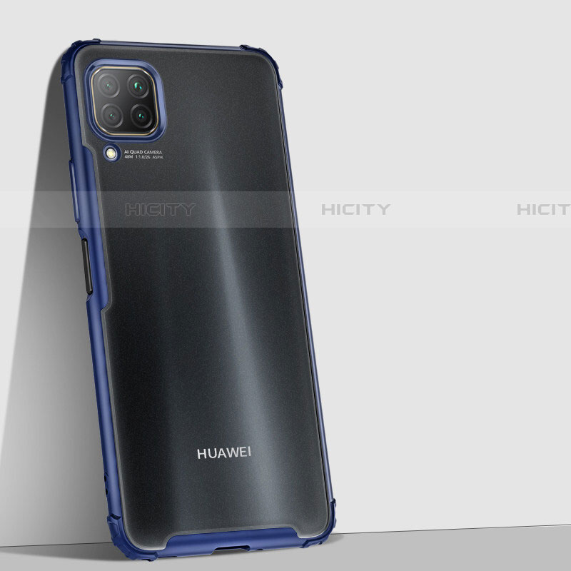 Carcasa Bumper Funda Silicona Transparente Espejo H02 para Huawei P40 Lite Azul