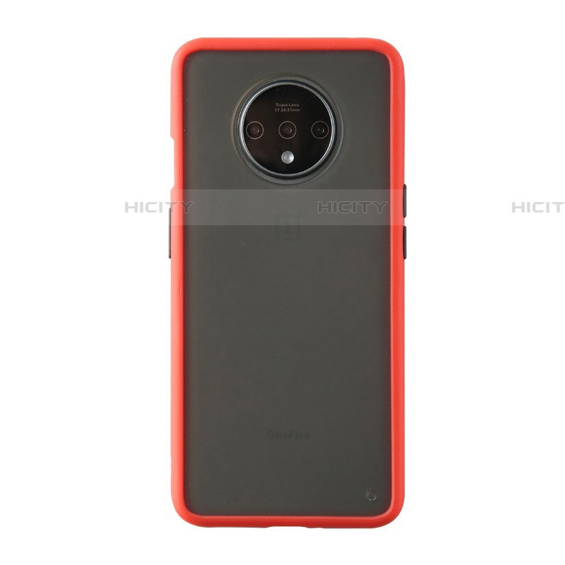 Carcasa Bumper Funda Silicona Transparente Espejo H03 para OnePlus 7T Rojo