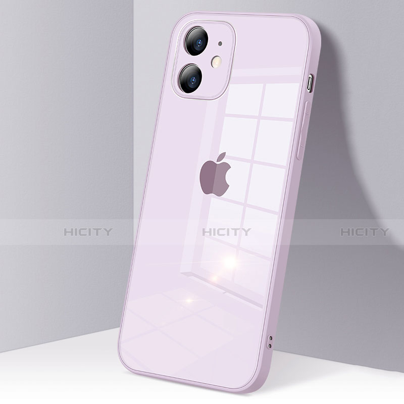 Carcasa Bumper Funda Silicona Transparente Espejo H06 para Apple iPhone 12 Mini Purpura Claro
