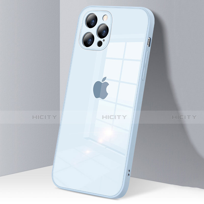 Carcasa Bumper Funda Silicona Transparente Espejo H06 para Apple iPhone 12 Pro Azul Claro