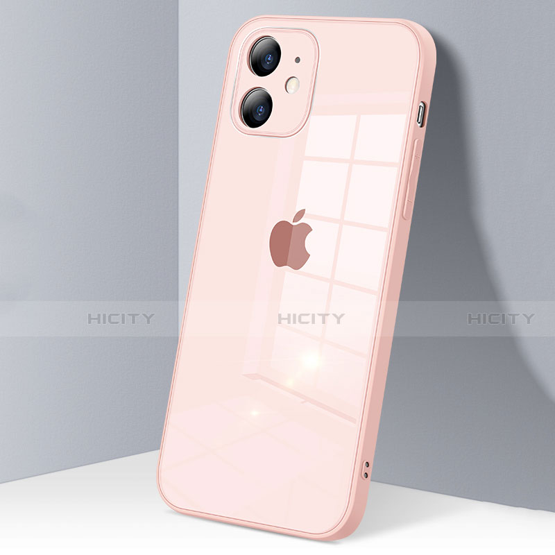 Carcasa Bumper Funda Silicona Transparente Espejo H06 para Apple iPhone 12 Rosa