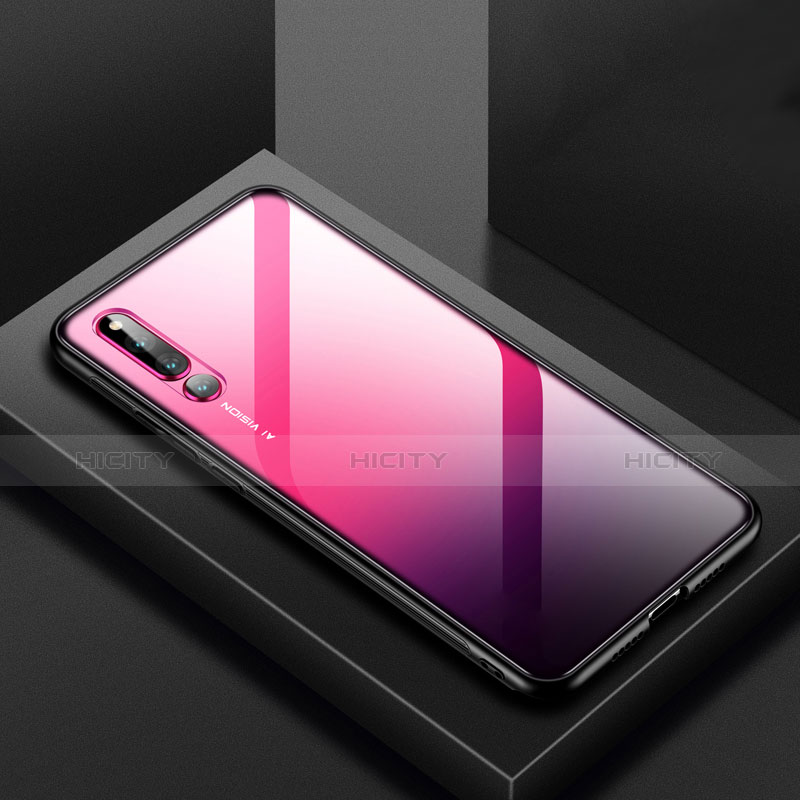 Carcasa Bumper Funda Silicona Transparente Espejo M01 para Huawei Honor Magic 2 Rojo
