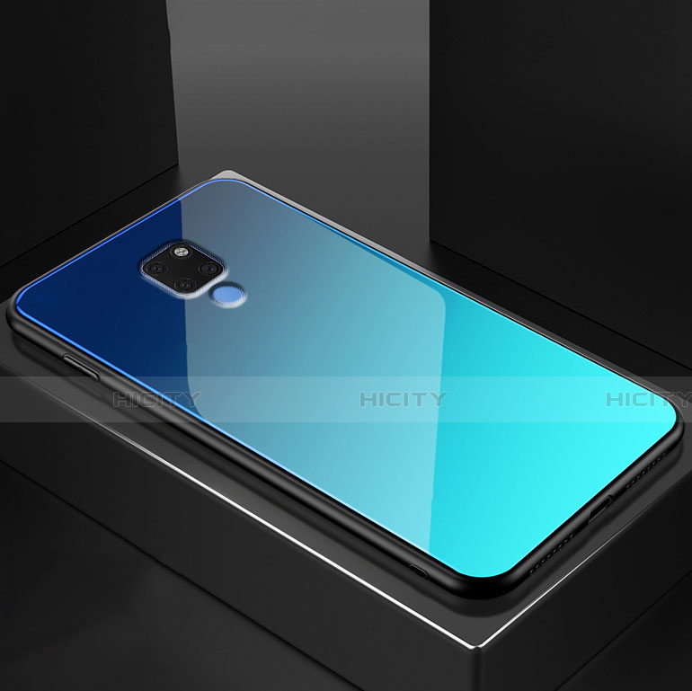 Carcasa Bumper Funda Silicona Transparente Espejo M01 para Huawei Mate 20 Azul