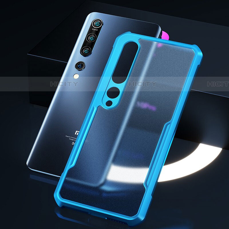Carcasa Bumper Funda Silicona Transparente Espejo M01 para Xiaomi Mi 10 Azul