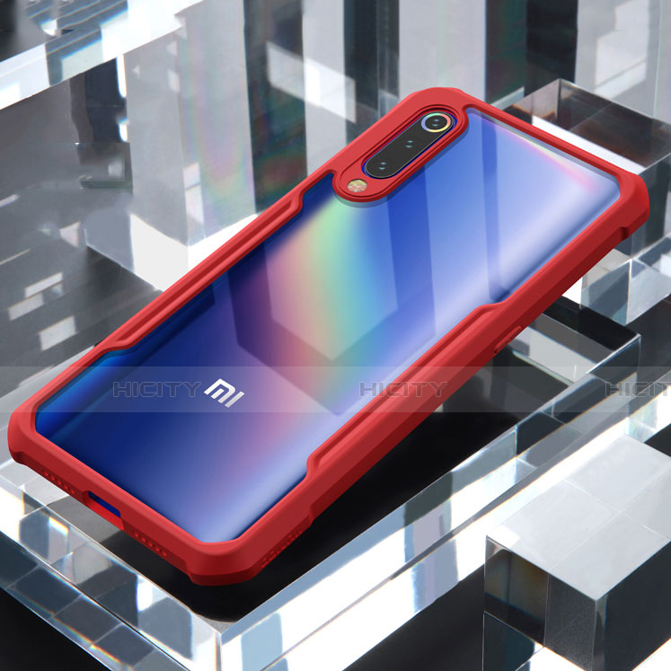 Carcasa Bumper Funda Silicona Transparente Espejo M02 para Xiaomi Mi 9 Lite Rojo