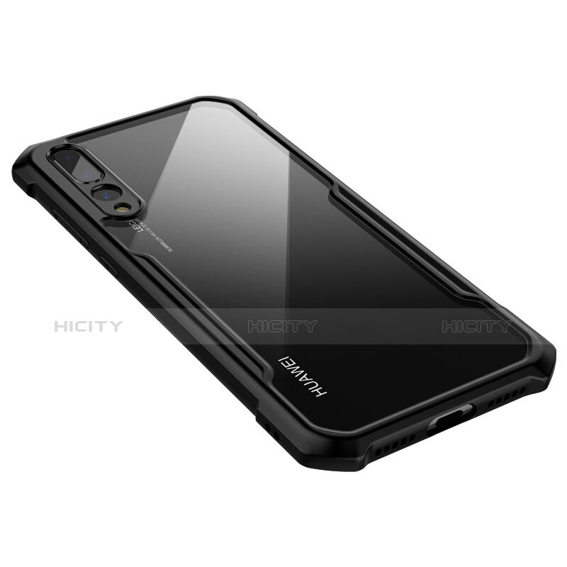 Carcasa Bumper Funda Silicona Transparente Espejo M03 para Huawei P20 Pro Negro