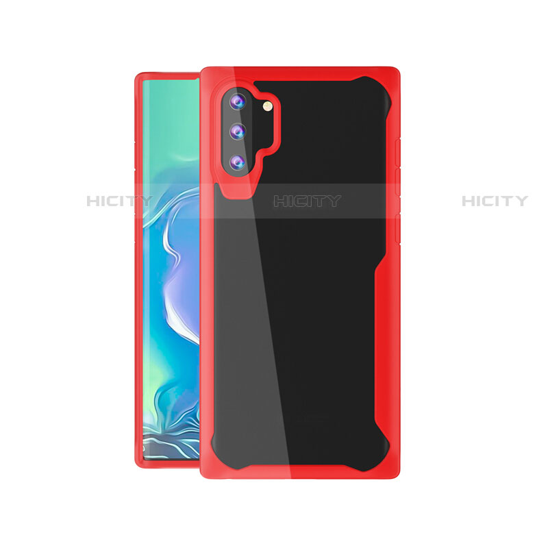 Carcasa Bumper Funda Silicona Transparente Espejo M03 para Samsung Galaxy Note 10 Plus 5G Rojo