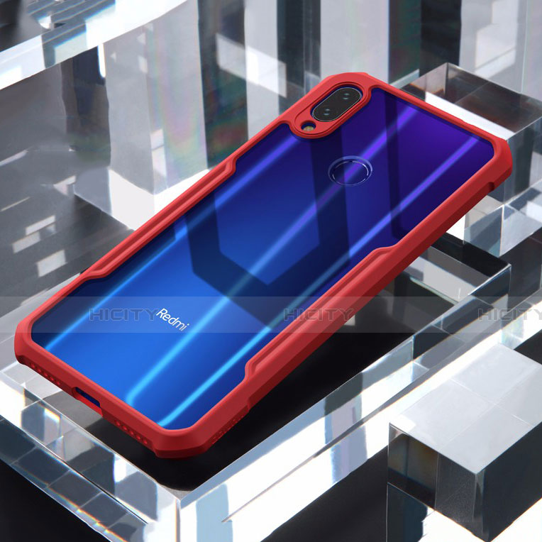 Carcasa Bumper Funda Silicona Transparente Espejo M03 para Xiaomi Redmi Note 7 Pro Rojo