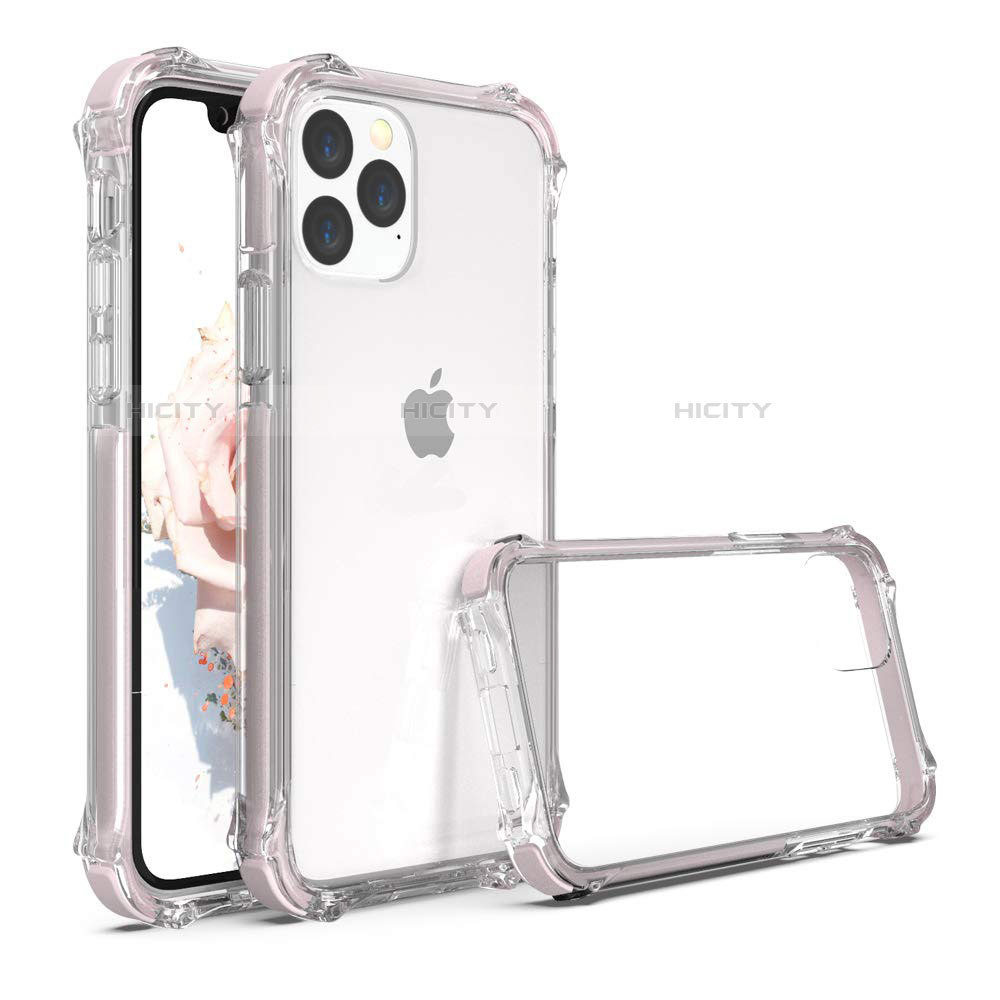 Carcasa Bumper Funda Silicona Transparente Espejo M04 para Apple iPhone 11 Pro Max Oro Rosa