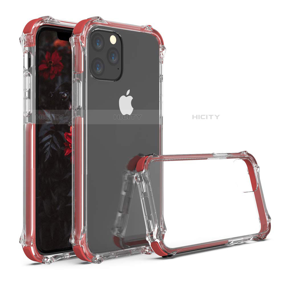Carcasa Bumper Funda Silicona Transparente Espejo M04 para Apple iPhone 11 Pro Max Rojo