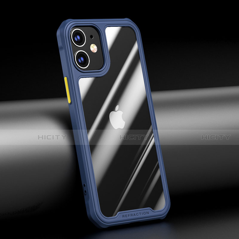 Carcasa Bumper Funda Silicona Transparente Espejo M04 para Apple iPhone 12 Mini Azul