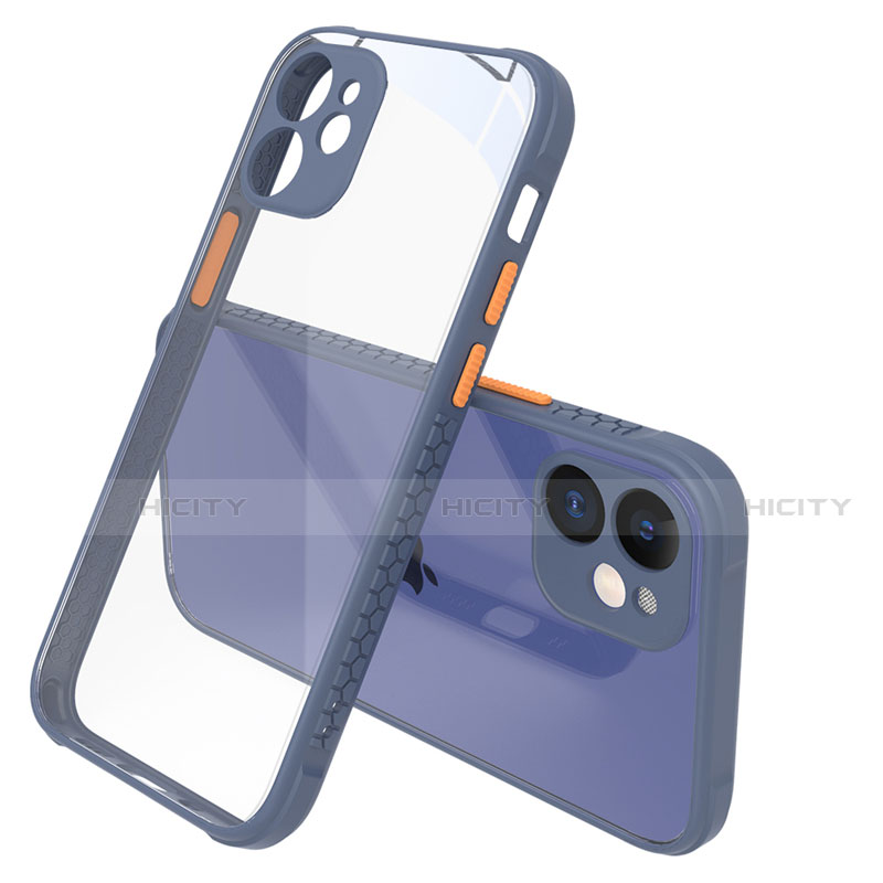 Carcasa Bumper Funda Silicona Transparente Espejo M05 para Apple iPhone 12 Mini Gris Lavanda