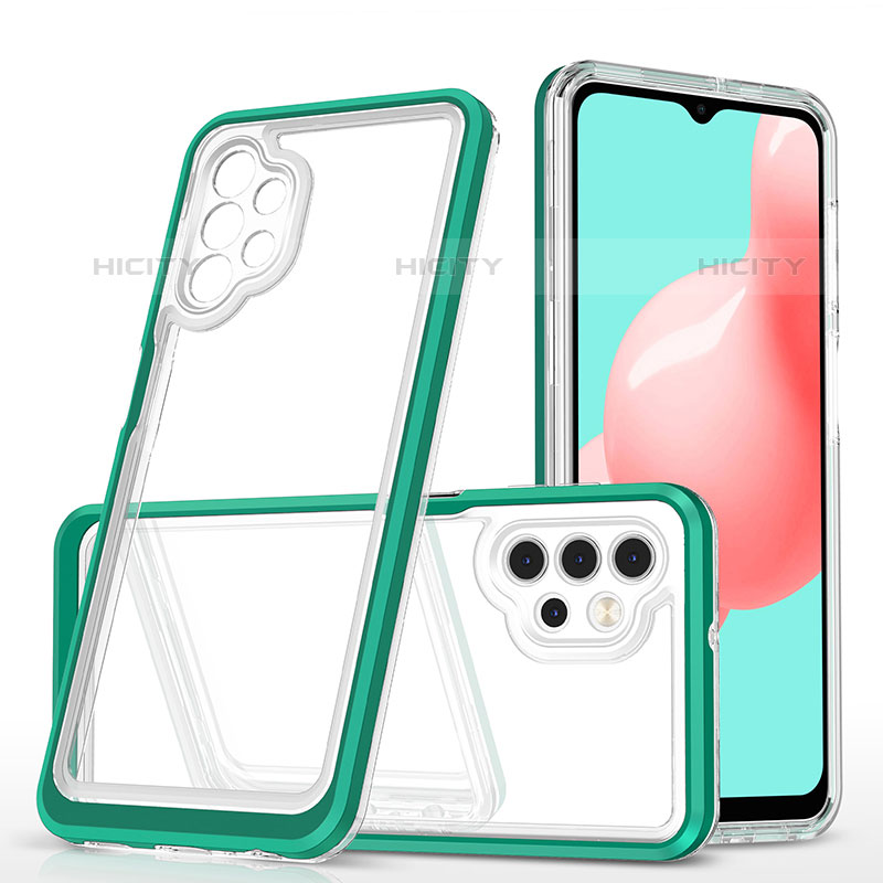 Carcasa Bumper Funda Silicona Transparente Espejo MQ1 para Samsung Galaxy M32 5G Verde