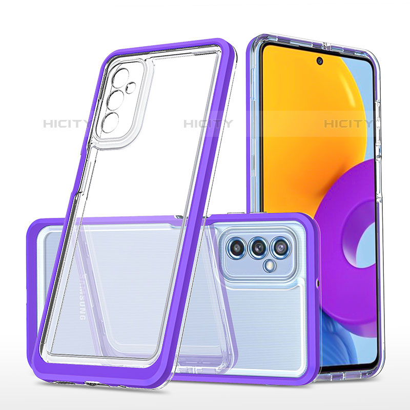 Carcasa Bumper Funda Silicona Transparente Espejo MQ1 para Samsung Galaxy M52 5G Morado