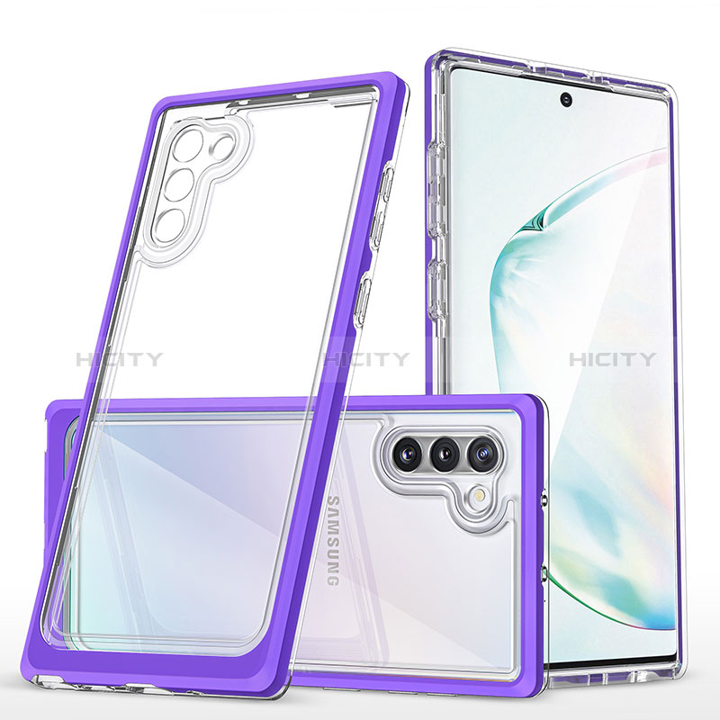 Carcasa Bumper Funda Silicona Transparente Espejo MQ1 para Samsung Galaxy Note 10 5G Morado