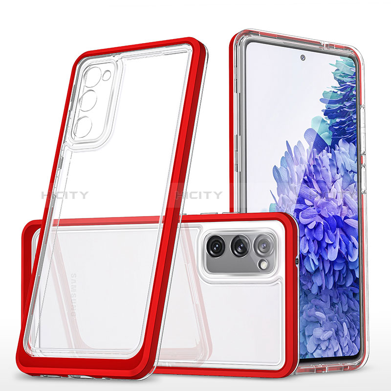 Carcasa Bumper Funda Silicona Transparente Espejo MQ1 para Samsung Galaxy S20 Lite 5G Rojo