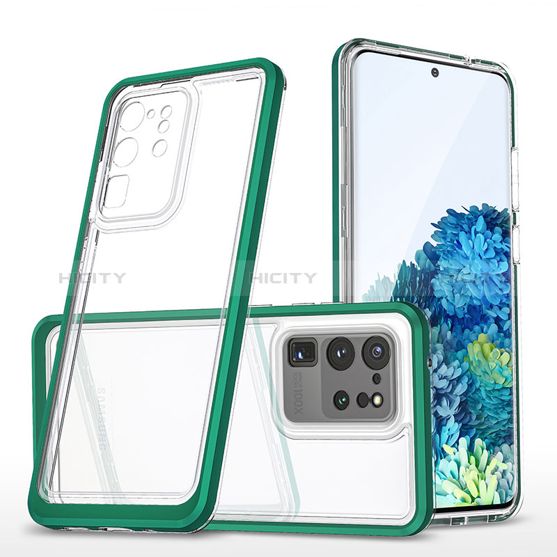 Carcasa Bumper Funda Silicona Transparente Espejo MQ1 para Samsung Galaxy S20 Ultra Verde