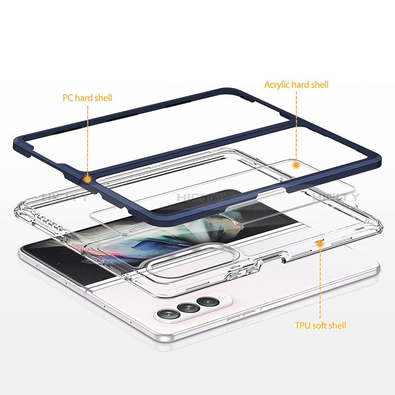 Carcasa Bumper Funda Silicona Transparente Espejo MQ1 para Samsung Galaxy Z Fold3 5G