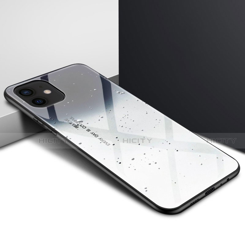 Carcasa Bumper Funda Silicona Transparente Espejo N01 para Apple iPhone 12 Mini Gris