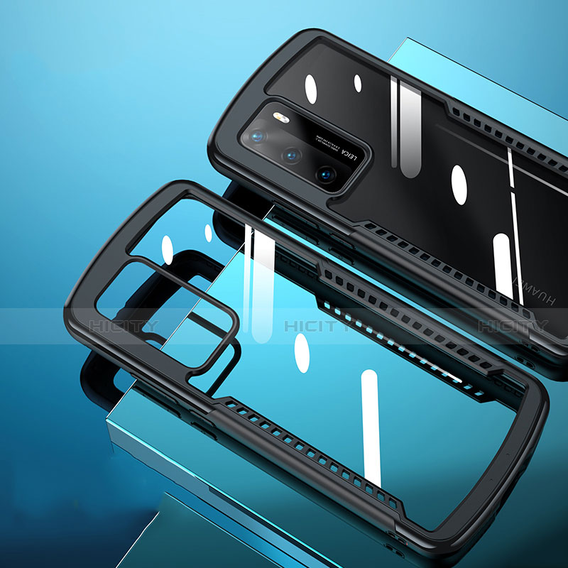 Carcasa Bumper Funda Silicona Transparente Espejo N02 para Huawei P40 Negro