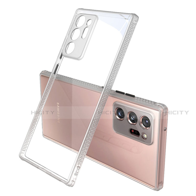 Carcasa Bumper Funda Silicona Transparente Espejo N02 para Samsung Galaxy Note 20 Ultra 5G Gris