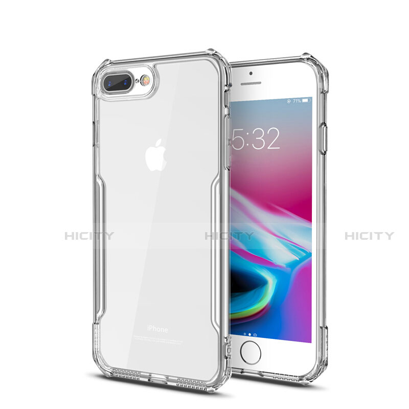 Carcasa Bumper Funda Silicona Transparente Espejo P01 para Apple iPhone 8 Plus Claro