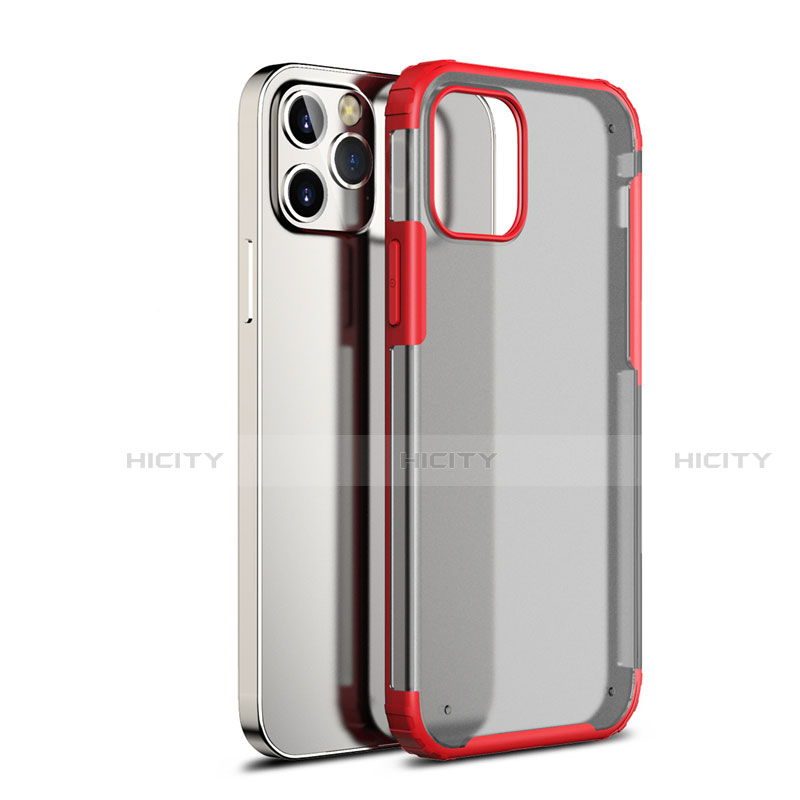 Carcasa Bumper Funda Silicona Transparente Espejo para Apple iPhone 12 Max Rojo