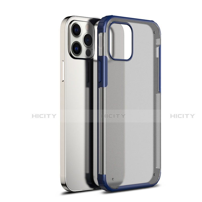 Carcasa Bumper Funda Silicona Transparente Espejo para Apple iPhone 12 Pro Max Azul