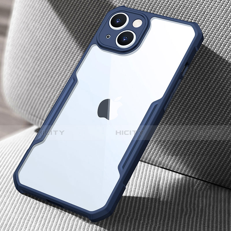 Carcasa Bumper Funda Silicona Transparente Espejo para Apple iPhone 13 Azul
