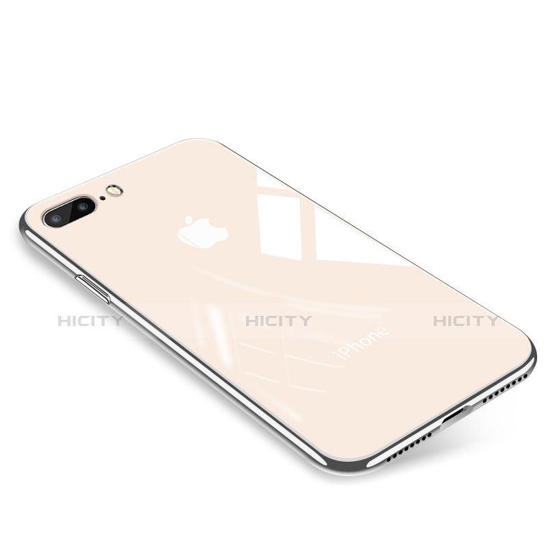 Carcasa Bumper Funda Silicona Transparente Espejo para Apple iPhone 8 Plus Oro