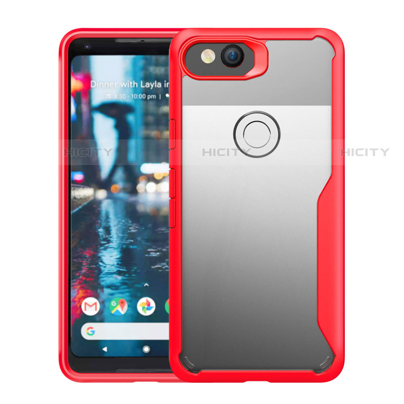 Carcasa Bumper Funda Silicona Transparente Espejo para Google Pixel 3 Rojo