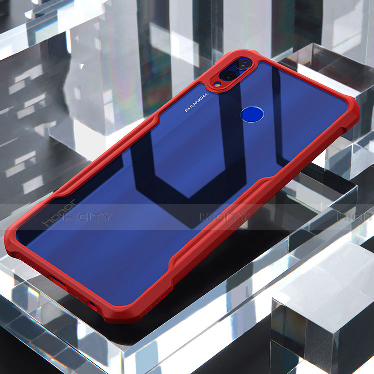Carcasa Bumper Funda Silicona Transparente Espejo para Huawei Honor 8X Rojo