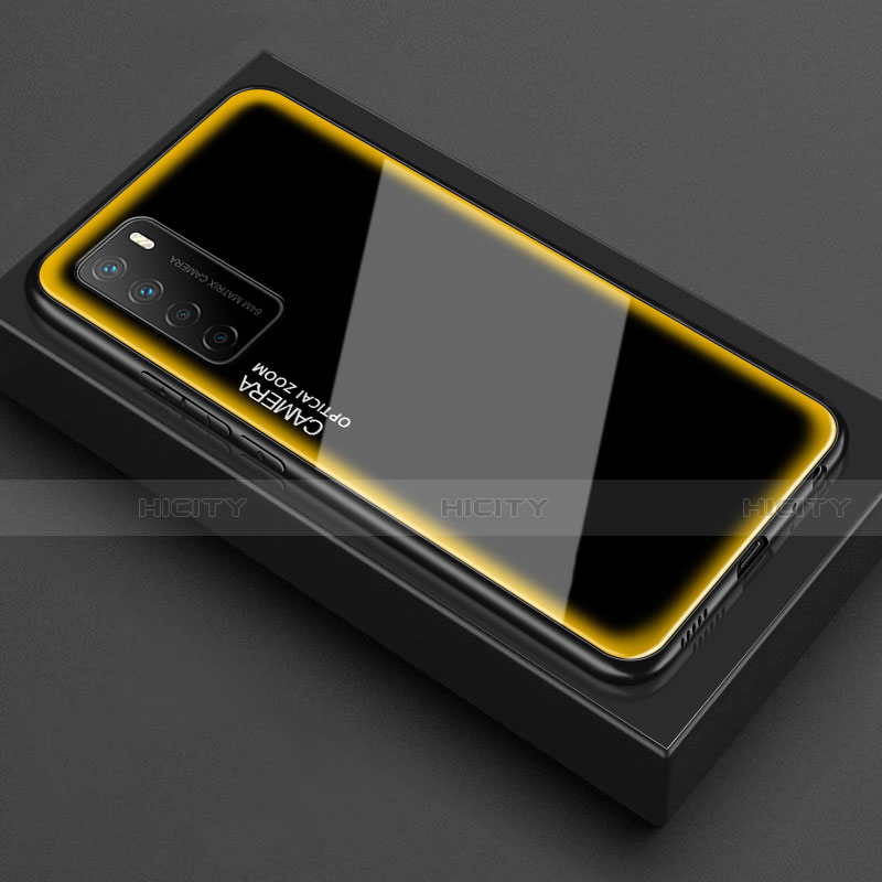 Carcasa Bumper Funda Silicona Transparente Espejo para Huawei Honor Play4 5G Amarillo