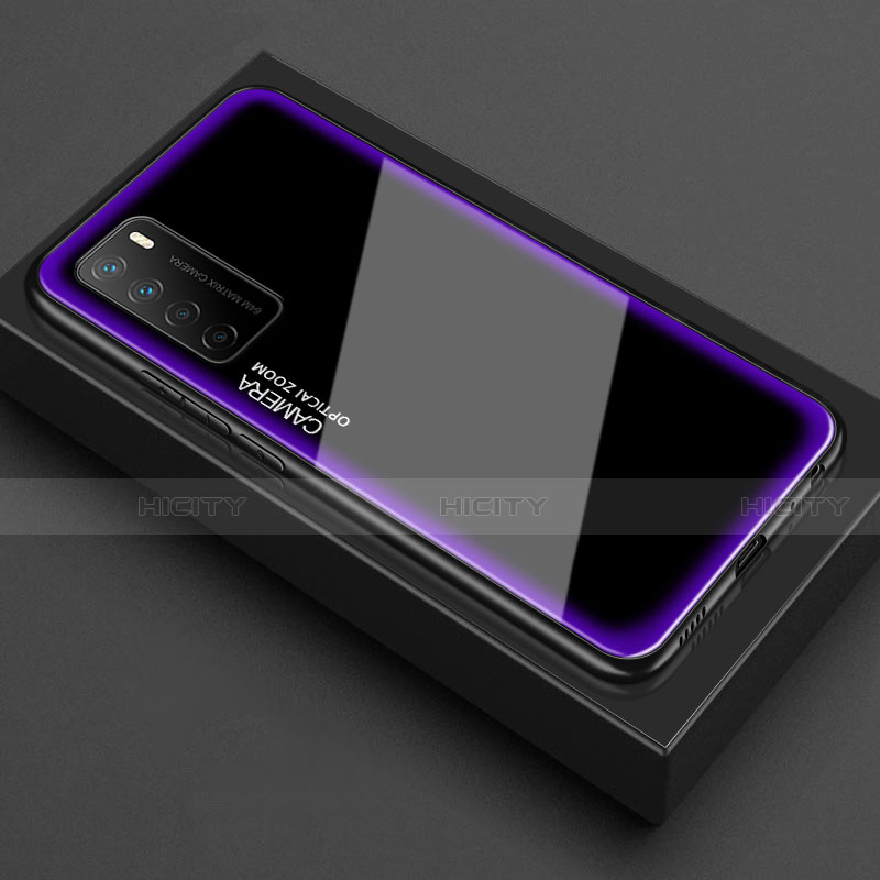 Carcasa Bumper Funda Silicona Transparente Espejo para Huawei Honor Play4 5G Morado