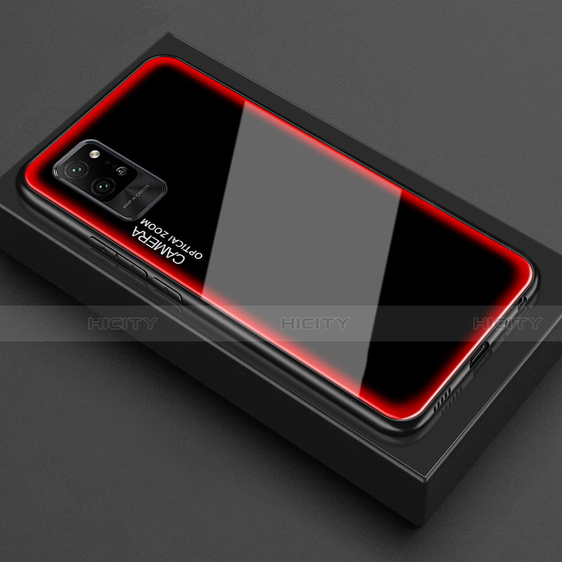 Carcasa Bumper Funda Silicona Transparente Espejo para Huawei Honor Play4 Pro 5G Rojo